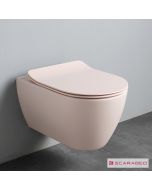 Λεκάνη Κρεμαστή MOON/50,5 Clean-Flush με κάλυμμα Slim Soft Close, Scarabeo Antique pink (rosa) 552000SC-810