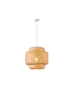 ΦΩΤΙΣΤΙΚΟ ΚΡΕΜΑΣΤΟ BAMBOO ΜΟΝΟΦΩΤΟ 1XE27 Max 15W Φ420X1510mm ΜΠΕΖ ARTE ILLUMINA AURA Eurolamp 144-33085