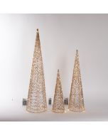 ΦΩΤΙΖΟΜΕΝΟΙ ΚΩΝΟΙ 40/60/80cm , 3 ΣΧΕΔΙΑ, 20/30/40 MINI LED, ΜΠΑΤΑΡΙΑΣ 2xAA/3xAA, ΧΡΟΝΟΔΙΑΚΟΠΤΗ, ΑΣΗΜΙ ΧΑΛΚΙΝΟ ΚΑΛΩΔΙΟ, ΧΡΥΣΟΣ ΜΕΤΑΛΛΙΚΟΣ ΣΚΕΛΕΤΟΣ, ΘΕΡΜΟ ΛΕΥΚΟ LED, ΠΡΟΕΚΤΑΣΗ ΠΑΡΟΧΗΣ 30cm, IP44 Eurolamp 600-22575