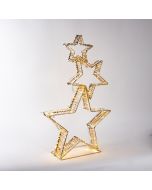 ΦΩΤΙΖΟΜΕΝΑ ΧΡΥΣΑ ΑΣΤΕΡΙΑ 180cm , 1200 MINI LED, 31V ΜΕΤΑΣΧΗΜΑΤΙΣΤΗ, ΧΡΟΝΟΔΙΑΚΟΠΤΗ, ΑΣΗΜΙ ΧΑΛΚΙΝΟ ΚΑΛΩΔΙΟ, ΧΡΥΣΟΣ ΜΕΤΑΛΛΙΚΟΣ ΣΚΕΛΕΤΟΣ, ΘΕΡΜΟ ΛΕΥΚΟ LED, ΠΡΟΕΚΤΑΣΗ ΠΑΡΟΧΗΣ 5m, IP44 Eurolamp 600-22577