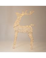 XMAS ΦΩΤΙΖΟΜΕΝΟ ΜΠΡΟΝΖΕ ΕΛΑΦΙ 94x26x140cm 1440 MINI LED ΜΕΤΑΣΧΗΜΑΤΙΣΤΗ TIMER ΜΠΡΟΝΖΕ ΜΕΤΑΛΛΙΚΟΣ ΣΚΕΛΕΤΟΣ ΜΠΡΟΝΖΕ ΧΑΛΚΙΝΟ ΚΑΛΩΔΙΟ ΘEPMO ΛEYKO LED & ΘEPMO ΛΕΥΚΟ FLASH LED ΠΑΡΟΧΗ 5m IP44 Eurolamp 600-22593
