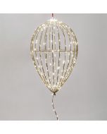 XMAS ΦΩΤΙΖΟΜΕΝΟ ΜΠΑΛΟΝΙ 18x18x58cm 191 MINI LED ΜΕΤΑΣΧΗΜΑΤΙΣΤΗ ΧΡΟΝΟΔΙΑΚΟΠΤΗ ΣΑΜΠΑΝΙ ΜΕΤΑΛΛΙΚΟΣ ΣΚΕΛΕΤΟΣ ΑΣΗΜΙ ΧΑΛΚΙΝΟ ΚΑΛΩΔΙΟ ΘΕΡΜΟ ΛΕΥΚΟ LED & ΘΕΡΜΟ ΛΕΥΚΟ FLASH LED ΠΑΡΟΧΗ 5m IP44 Eurolamp 600-22611