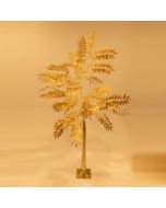 ΧΡΥΣΟ ΔΕΝΤΡΟ ΜΕ ΠΛΑΤΥ ΦΥΛΛΟ 1,8m, 4,5V ΜΕΤΑΣΧΗΜΑΤΙΣΤΗ, 140 ΘΕΡΜΑ ΛΕΥΚΑ MINI LED, ΠΡΟΕΚΤΑΣΗ ΠΑΡΟΧΗΣ 3m, IP44 Eurolamp 600-30590