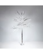 ΑΣΗΜΙ ΔΕΝΤΡΟ ΦΤΕΡΗ 1,8m,  ΜΕΤΑΣΧΗΜΑΤΙΣΤΗΣ, 140 ΘΕΡΜΑ ΛΕΥΚΑ MINI LED, ΠΡΟΕΚΤΑΣΗ ΠΑΡΟΧΗΣ 3m, IP44 Eurolamp 600-30727