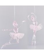 ΜΠΑΛΑΡΙΝΕΣ ΑΚΡΥΛΙΚΕΣ, ΡΟΖ ΔΙΑΦΑΝΕΣ ΜΕ ΡΟΖ GLITTER, 2 ΣΧΕΔΙΑ, 10,2x1,27x12,7cm Eurolamp 600-40760