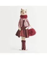 ΒΕΛΟΥΔΙΝΗ ΚΥΡΙΑ ΓΑΤΑ, ΚΟΚΚΙΝΗ & ΑΣΠΡΗ, 11x35cm Eurolamp 600-44479