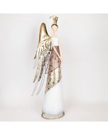 ΜΕΤΑΛΛΙΚΗ ΠΡΙΓΚΙΠΙΣΣΑ ΜΕ ΛΕΥΚΟ ΧΡΥΣΟ ΦΟΡΕΜΑ, 76.84cm Eurolamp 600-46488