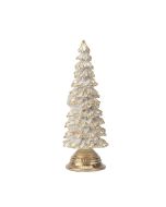 ΔΕΝΤΡΟ ΛΕΥΚΟ ΜΕ ΧΡΥΣΟ GLITTER ΠΟΛΥΡΕΖΙΝ 8x7.5x22cm Eurolamp 600-48650