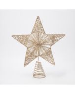 XMAS ΦΩΤΙΖΟΜΕΝΟ ΣΑΜΠΑΝΙ ΑΣΤΕΡΙ 26x6x30cm 20 MINI LED ΜΠΑΤΑΡΙΑΣ 2AA ΧΡΟΝΟΔΙΑΚΟΠΤΗΣ ΑΣΗΜΙ ΧΑΛΚΙΝΟ ΚΑΛΩΔΙΟ ΘEPMO ΛEYKO LED ΠΑΡΟΧΗ 30cm IP20 Eurolamp 600-48717