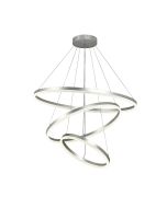 Κρεμαστό φωτιστικό LED 100W 3CCT by switch on base  D:60cm 6095-A-Silver