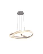 Κρεμαστό φωτιστικό LED 40W 3CCT by switch on base σε χρώμιο D:60cm 6101-Chrome