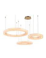 Κρεμαστό φωτιστικό, Alabaster, 65W, 7150 lm, 3CCT by switch on baseD: 80X6cm-60X6cm-40X6cm6115-A