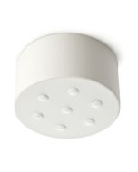 Μεταλλική Ροζέτα Λευκή επτά τρύπες για διάσπαση καλωδίων Perenz 6252B