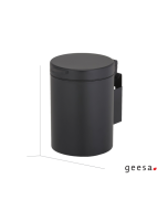 Χαρτοδοχείο Επίτοιχο 3l Geesa Black Matt 644-400