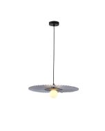 ΦΩΤΙΣΤΙΚΟ ΚΡΕΜΑΣΤΟ ΜΕΤΑΛΛΟ-ΥΦΑΣΜΑ 1XG9 MAX 10W Φ480mm ΓΚΡΙ ARTE ILLUMINA PIRUETTE Eurolamp 144-28513