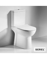 Λεκάνη Χαμηλής Πίεσης Πισωστόμια ΑΜΕΑ - SENIOR με κάλυμμα Slim Soft Close 9001SC, Serel White 674500SC-300