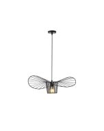 ΦΩΤΙΣΤΙΚΟ ΚΡΕΜΑΣΤΟ ΜΕΤΑΛΛΟ ΜΟΝΟΦΩΤΟ 1xΕ27 Max 15W Φ600X1270mm ΜΑΥΡΟ ARTE ILLUMINA CAP Eurolamp 144-46019