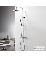 Μπαταρία Ντουζιέρας με Κεφαλή και Κολώνα ρυθμιζόμενου ύψους Eurorama Chrome 712065-100