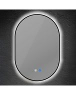 ΚΑΘΡΕΠΤΗΣ ΟΒΑΛ ΜΕ ΜΑΥΡΟ ΠΛΑΙΣΙΟ TOUCH LED DIMMABLE ANTIFOG 16W 1280Lm 3CCT (3000-4000-6000K) 500X900mm ARTE ILLUMINA CYLIS Eurolamp 144-88016