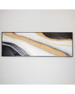 ΠΙΝΑΚΑΣ ΚΑΜΒΑΣ ΜΑΥΡΟΣ - ΛΕΥΚΟΣ - ΧΡΥΣΟΣ 152x4.5x52cm Eurolamp 755-12042
