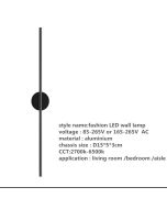 SE LED 80 VIOLA BLACK WALL LAMP 12W 3CCT WITH MEMORY 2 YEARS WARRANTY Δ1 HOMELIGHTING 77-50482