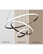 SE LED 60 DAMITA BLACK PENDANT 60-40-20x100cm 57W 3CCT WITH MEMORY IP20 2 YEARS WARRANTY A1 HOMELIGHTING 77-50603