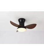 SE LED F65 ADAM BLACK-BROWN FAN 25W SΜΑRT WITH CONTROL 65x65x20cm 3000k-6500k 85-265V 2 YEARS W HOMELIGHTING 77-50628
