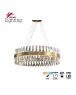 SE LED 80 TWILIGHT CYCLE Φ80cm GOLD 3CCT 3000K-6500Κ REMOTE CONTROL 2 YEARS WARRANTY HOMELIGHTING 77-51197