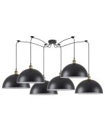 SE21-BR-10-BL6-MS40 MAGNUM Bronze Metal Pendant Black Shade with Black Fabric Cable+ HOMELIGHTING 77-8696