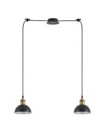 SE21-BR-10-BL2-MS3 MAGNUM BRONZE Black Metal Shade Pendant+ HOMELIGHTING 77-8777