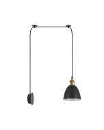SE21-BR-10-BL1W-MS2 MAGNUM BRONZE Black Metal Shade Wall Lamp+ HOMELIGHTING 77-8897