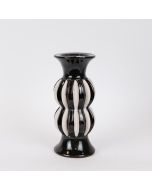ΚΗΡΟΠΗΓΙΟ ΚΕΡΑΜΙΚΟ ΜΑΥΡΟ-ΛΕΥΚΟ 11.8x11.8x28cm Eurolamp 752-25059
