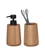 Earth oak set δοχείο κρεμοσάπουνου 150 ml & ποτήρι οδοντόβουρτσας Sealskin  800031
