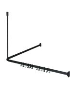 Easy roll black βραχίονας μπάνιου γωνιακός Sealskin 800128