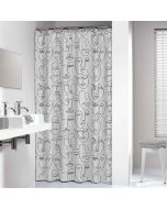 Mind 180x200 black κουρτίνα μπάνιου πλαστική Sealskin 800146