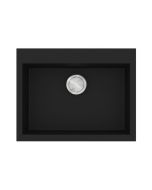 Νεροχύτης Κουζίνας 60x50cm Ένθετος Eρμάριο 60cm Sanitec Ultra Granite 809-33-Nero 