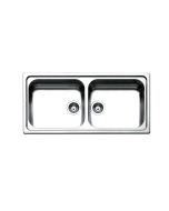 Νεροχύτης Ανοξείδωτος Λείος Ένθετος 100*50 εκ. για ερμάριο 100 εκ. Apell Linear 8540