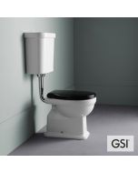 Λεκάνη Υψηλής Πίεσης Πισωστόμια CLASSIC με καζανάκι και κάλυμμα Soft Close MS87C Black, GSI White 871100MNC-300