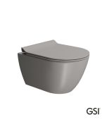 Λεκάνη Κρεμαστή Pura/50 Swirlflush με κάλυμμα MS86SC Super Slim Soft Close, GSI Tortora 881600SC-440