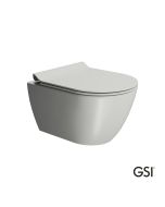 Λεκάνη Κρεμαστή Pura/50 Swirlflush με κάλυμμα MS86SC Super Slim Soft Close, GSI Cenere 881600SC-450