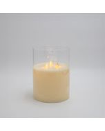 ΚΕΡΙ ΜΠΑΤΑΡΙΑΣ ΜΕ 3 ΚΙΝΟΥΜΕΝΕΣ ΦΛΟΓΕΣ, ΜΕ ΓΥΑΛΙ, ΙΒΟΥΑΡ, ΜΕ ΧΡΟΝΟΔΙΑΚΟΠΤΗ, 15x20cm Eurolamp 147-15135