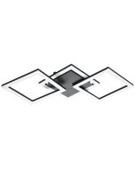 Μεταλλική Πλαφονιέρα Οροφής Μαύρη 65cm Led 3000-6500Κ  4000lm με Εφαρμογή Eglo Paranday-Z  Eglo Paranday-Z 900317