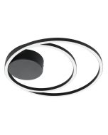 Φωτιστικό Πλαφονιέρα Οραφής 45xH5,5cm Μαύρο LED 3000Κ 4400lm Eglo Ruotale 900471