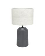 Πορτατίφ Μονόφωτο 1xE27 με Λευκό Καπέλο και Γκρι Βάση Eglo Capalbio 900824