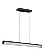 Κρεμαστό Φωτιστικό Ρυθμιζόμενο Μαύρο-Γυαλί-Κρυσταλλάκια L1000xH1100cm LED 2700-5000K 570lm  Μαύρο Eglo Cardito 1 900895