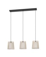 Κρεμαστό Φωτιστικό L90xH110cm Τρίφωτο 3xE27 Μπεζ Eglo Fattoria  900903