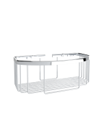 Σπογγοθήκη Μπουκαλοθήκη Βαθιά Παραλληλόγραμμη R10 Επίτοιχη W270xD120xH100 mm Ορείχαλκος Χρωμέ Verdi Baskets R10 9024222