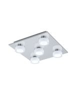 Eglo Romendo 1 Μοντέρνα Πλαστική Πλαφονιέρα Οροφής με Ενσωματωμένο LED σε Ασημί χρώμα 32cm 96544