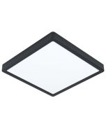 Πλαφονιέρα Μαύρη Τετράγωνη 28,5cm IP44 LED Panel 20w 3000K 2400lm Eglo Fueva 5 99271