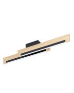 Φωτιστικό Οροφής L940xA75xH115mm Led 2x10w 2600lm Warm White Μαύρο-Ξύλο Eglo Camacho 99292